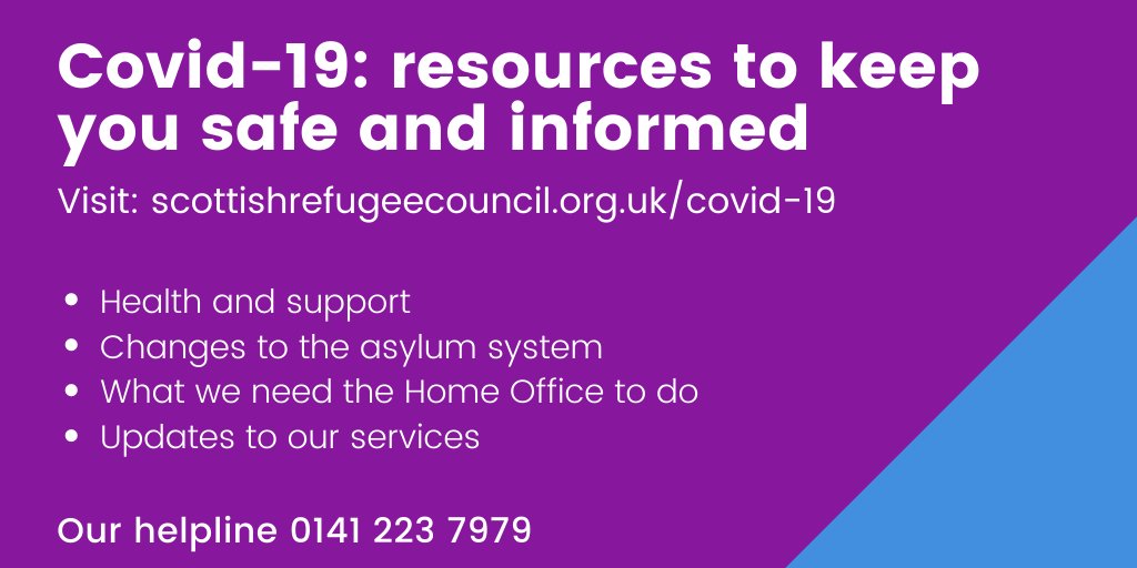 If you or someone you know is struggling, you can call  @samaritans for free on 116 123.You can also call Breathing Space for free on 0800 83 85 87. See our coronavirus resources page for more info:  http://www.scottishrefugeecouncil.org.uk/covid-19 