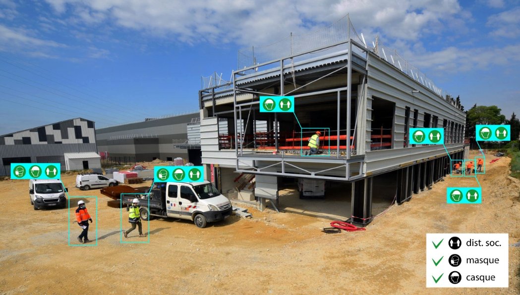 [Devisubox IA] ❗ Détection des masques et des distances sociales sur les chantiers 👉 Découvrez la solution  <a href="/Devisubox/">Devisubox</a> pour la prévention des risques #COVID19 : bit.ly/2ZiRWk3
#Devisubox #covid19