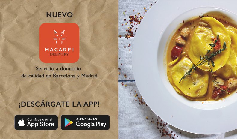 Macarfi_Guide's tweet photo. Como ya os avanzabamos....⁠⠀
¡Nos hace mucha ilusión presentaros la nueva app Macarfi Delivery!⁠⠀
⁠⠀
Una cuidada selección de restaurantes⁠ para disfrutar de una experiencia gourmet en casa.⁠⠀
⁠⠀
Descárgatela ya en App Store y Google Play⁠

https://t.co/QgLcybJVHD https://t.co/llYHqpEbi9