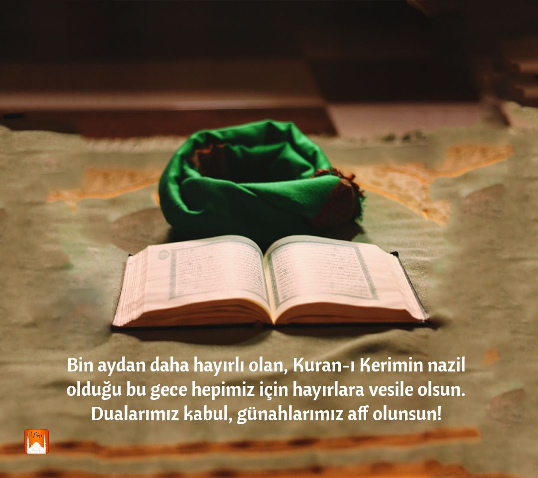 Bin aydan daha hayırlı olan, Kuran-ı Kerimin nazil olduğu bu gece hepimiz için hayırlara vesile olsun. Dualarımız kabul, günahlarımız aff olunsun! #Kadirgecesi