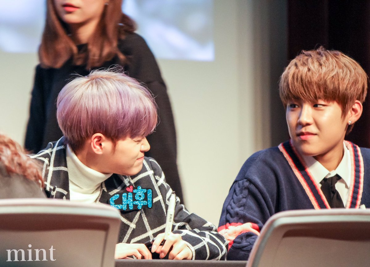 woojin staring at daehwi with 형아미; a threadchamhwi(not in chronological order)