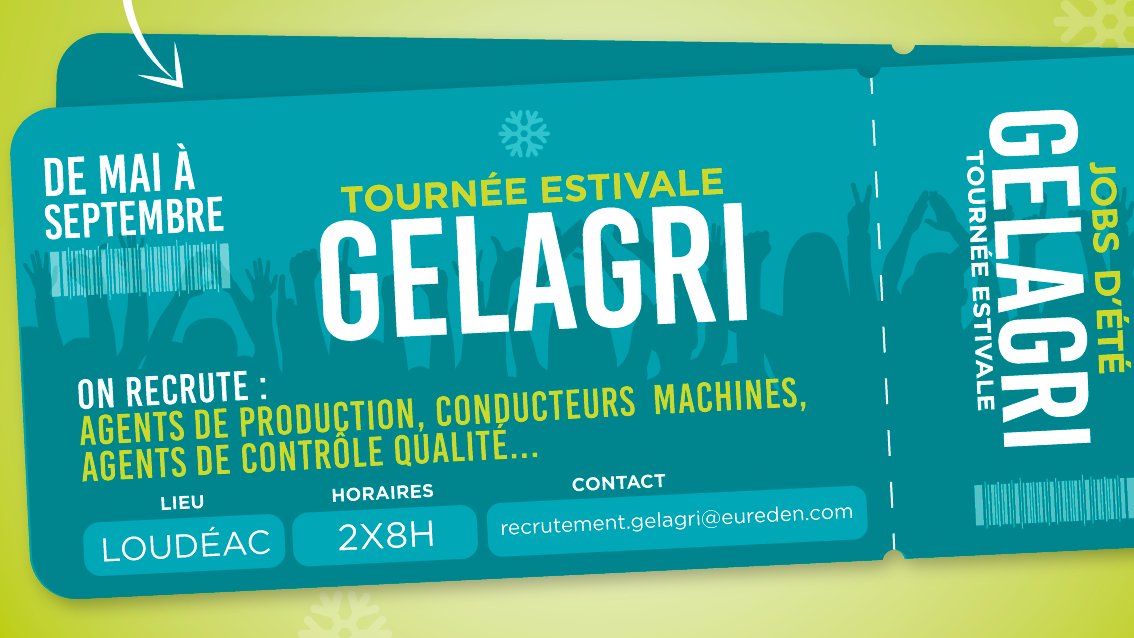 [ 📣 JOB D'ÉTÉ ] Tes plans sont annulés pour cet été ? 😉 On t'offre ton pass job d'été chez Gelagri &amp; EFA à Loudéac ! ❄️ Postule dès maintenant : bit.ly/3dSyZsL (formation incluse)

#jobété #emploi22 #loudéac #étudiant