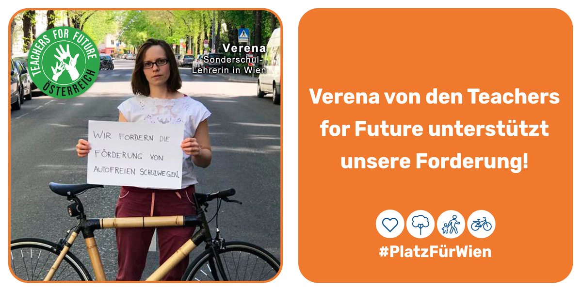 Sonderschullehrerin Verena und die @TFF_Oesterreich unterstützen unsere Forderung nach autofreien Schulvorplätzen und sicheren Schulwegen!
Du möchtest auch eine kindergerechte Verkehrspolitik unterstützen? Unterschreibe hier: platzfuer.wien/forderungen#un…

#PlatzFürWien #PlatzFürKinder