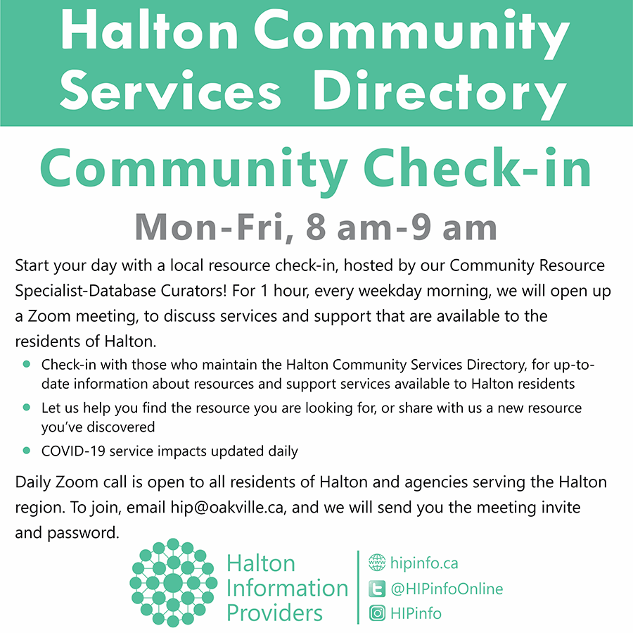 HaltonHillsPL's tweet photo. REMINDER!
Community Check-in
Join us this morning (May 19) at 8am, as #HHPL's staff member Vicki hosts the Community Check-in session. See you there! https://t.co/As6D1fnE28