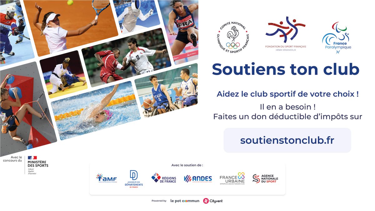 FFSASportAdapte's tweet photo. Lancement de l'opération solidaire #SoutiensTonClub 😀Entreprise, licencié, supporter..., je fais un don vers le club de mon choix afin de le soutenir lors de cette période 🧡
Rendez-vous sur https://t.co/cm6kFqAmLO
@FranceOlympique @FRAparalympique @Agence_du_Sport https://t.co/6qnItBfHCA