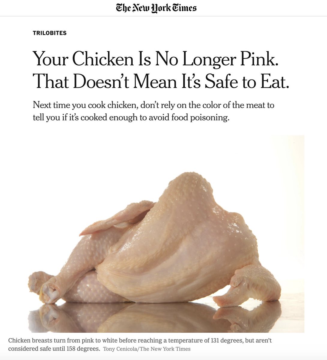 Your Chicken Is No Longer Pink. That Doesn't Mean It's Safe to Eat. - The  New York Times