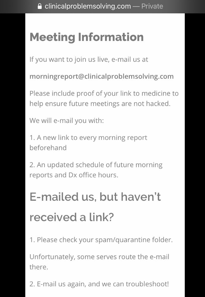 You (yes,you!) can choose to join in on their live discussions or just watch previously recorded sessions, and the summary of the case discussion would be shared on their website as well as  @CPSolvers account.Here’s a case on fever+dyspnea. Each session is just over 1hr