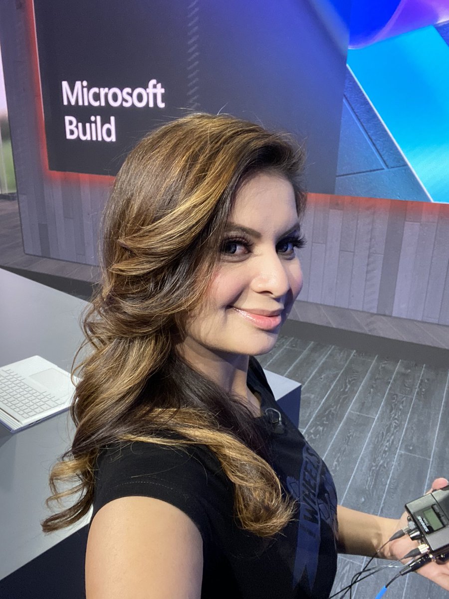 donasarkar's tweet photo. Ya’ll ready for this? #MSBuild kicks off in 25 mins. We are blaring some raging music &amp; my mic just fell off 🤣

If you haven’t, register to be able to see ALL sessions: https://t.co/0UppJzq6F6

Keep tweeting at us with the #MSBuild Hashtag to show up on the board.  👇🏼 https://t.co/OeEZ6usf56