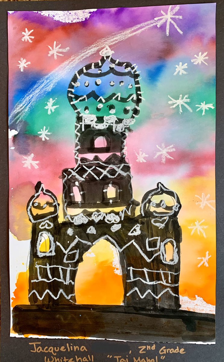 WhitehallART's tweet photo. 2nd grade’s Taj Mahal. @WhitehallNASD #nasdproud https://t.co/YyVAsG6yPo