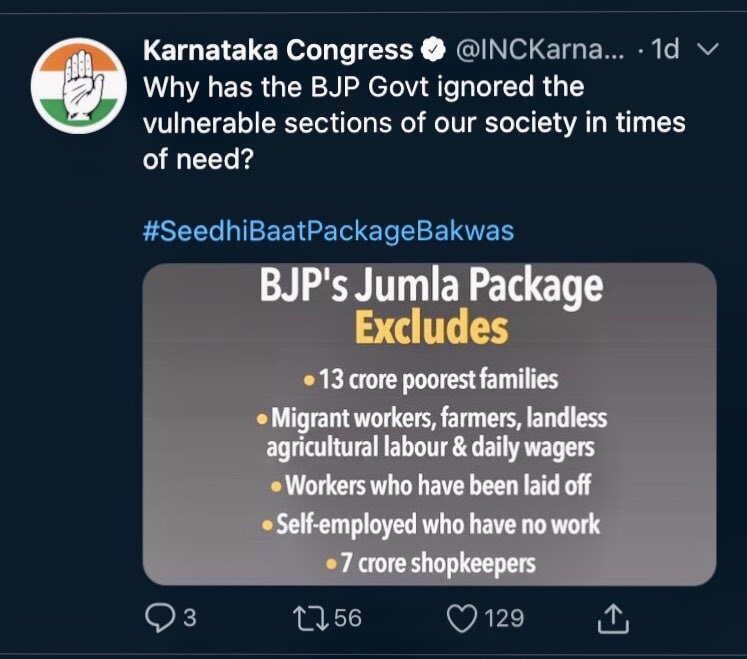 riturajsinghin's tweet photo. I can see the fact of #Chamcha of @INCIndia , as u can see @INCKarnataka has tweeted, but even #Chamchas are not interested to re-tweet or like even no is doing comment, since it has been 24Hrs 😆😆😆😆 https://t.co/QUjbO4WW8U