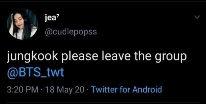 เจ้ด่าหนู หนูไม่โกรธ แต่เจ้มาไล่จองกุกออกจากวง ขอโทษนะนี่วงมึงเหรอ