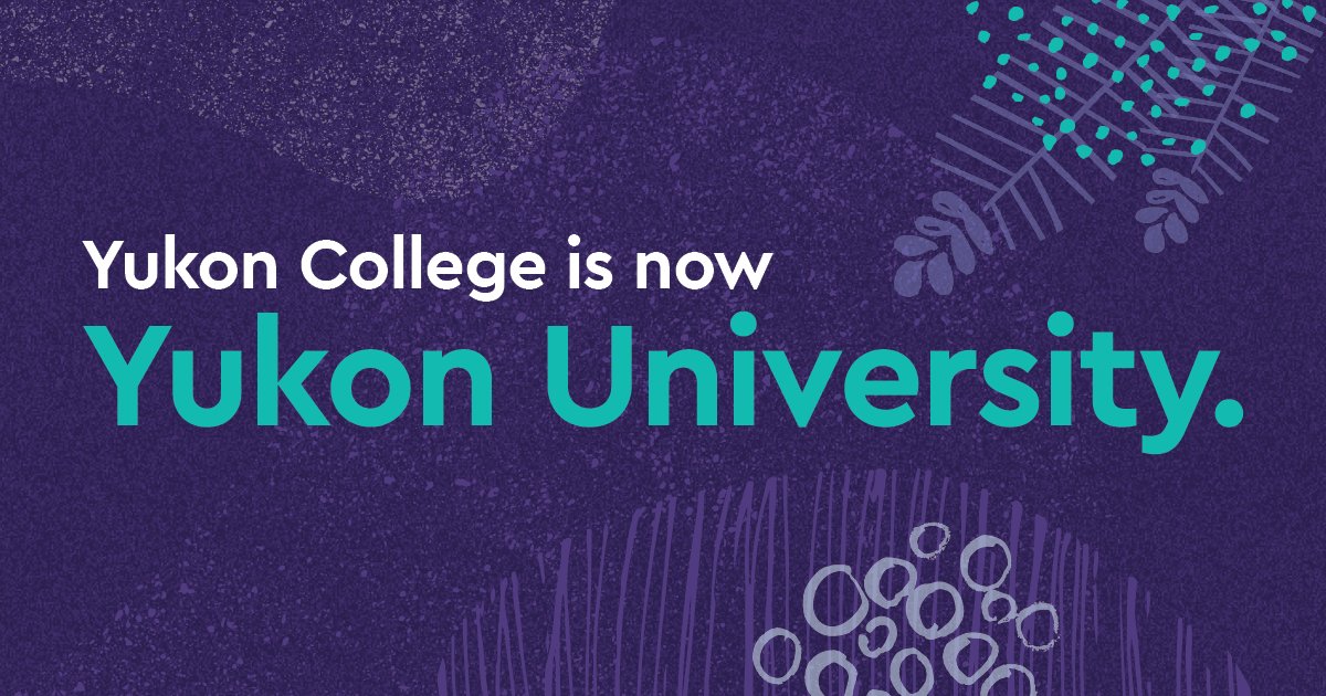 Yukon now has a university and Canada has a university north of 60°. Guided by Yukon communities and the 14 Yukon First Nations, Yukon University (YukonU) is grounded in reconciliation and the northern experience. bit.ly/3fXl4Ds #YukonU #CdnPSE