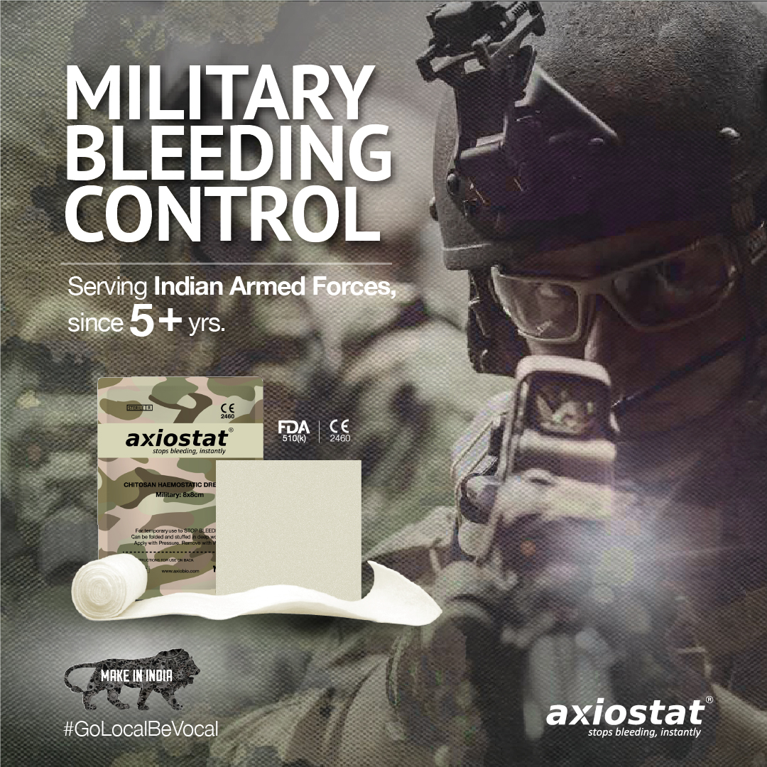 axiobio's tweet photo. Proudly serving Indian armed forces since 5+ years with our range of hemostatic products Made in India in our state-of-the-art manufacturing facility.

#MilitaryMedicine #DefendingtheDefenders #MakeinIndia #GoLocalBeVocal #AxioBio #MedTech #Haemostat https://t.co/42vS2vZ9Ru