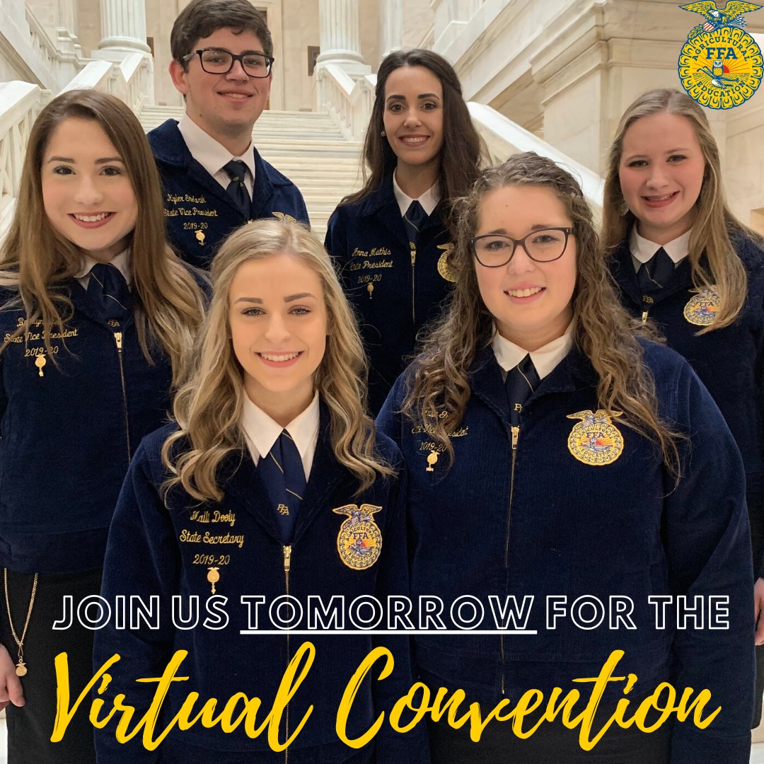 TOMORROW IS THE DAY!! Good luck today as our State Officer Candidates enter the Nominating Committee Process! Tune in tonight to join us and Aaron Watson to kick off our Virtual Convention!!