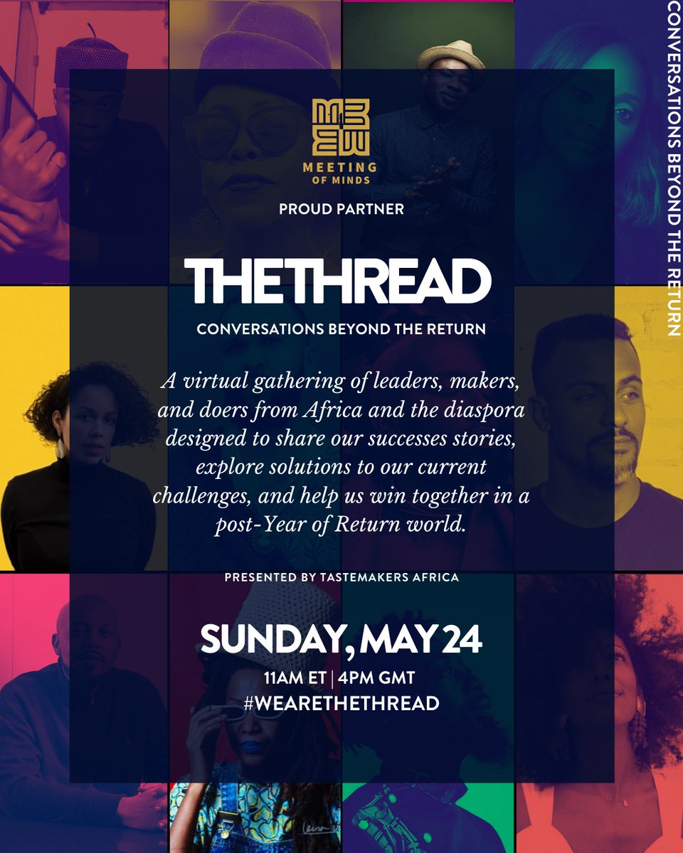 MeetingUk's tweet image. In partnership with @TstmkrsAfrica we are proud to support this Sunday's #wearethethread - Be part of the conversation on creating solutions for Africa: LEARN DISCOVER &amp;amp; CONNECT. Register now meetingofmindsuk.uk/events/the-thr…