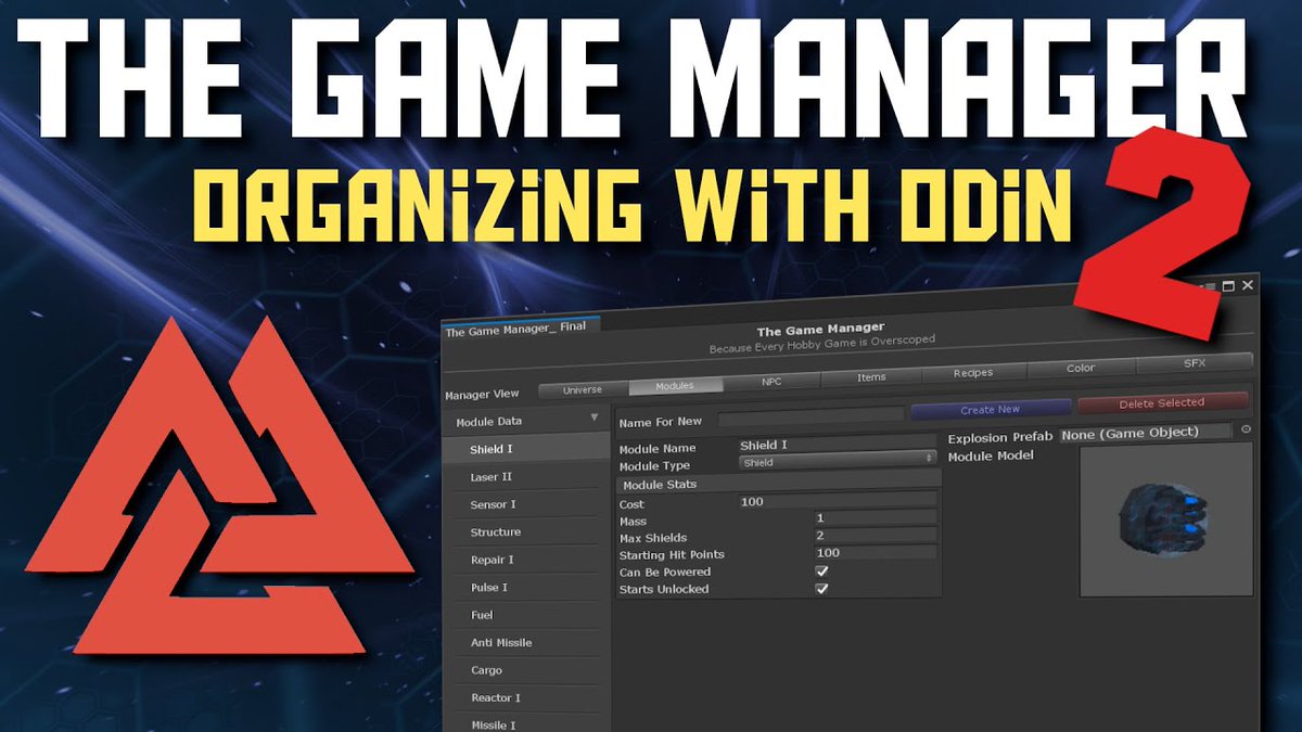 Odin_Inspector's tweet image. Here it is friends part 2 in the video series on Building THE Game Manager with #OdinInspector. This week we build a generic reusable class with #ScriptableObjects Have fun #gamedevs😎✌️#Unity3d #UnityTips #madewithunity youtube.com/watch?v=X0pfuJ…