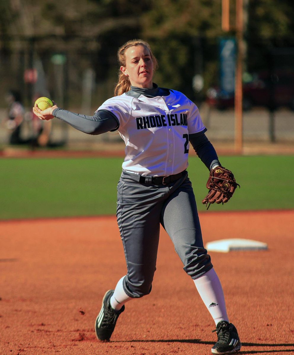 A10softball's tweet photo. The last All Decade Honorable Mention from @RhodySoftball is Kylie Shivery. She was consistent throughout her career and finished with a .295 career BA, 28 2B, and 14 HR. She played a big role in the Rams recent resurgence 🐑 https://t.co/2O0csCMYLi