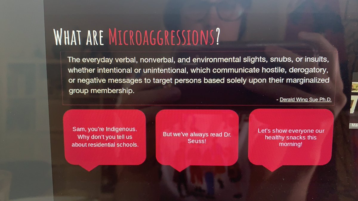 carsuth's tweet photo. #MicroAggressions are subtle and often not intentional. #NoticeAndName “That’s so crazy” can be considered a micro aggression. #ocsbEquitychat #ocsbAtHome https://t.co/xYqSe4How2