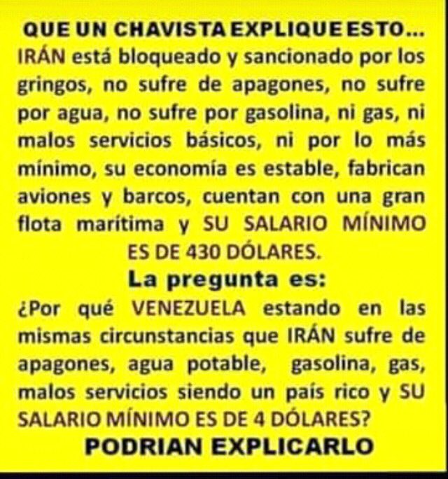 Dimitriyvzla's tweet photo. Que un chavista explique esto  el maldito maduro lo que hace es mentir todo el tiempo solonlos ignorantes le creen https://t.co/7n72ecS2W7