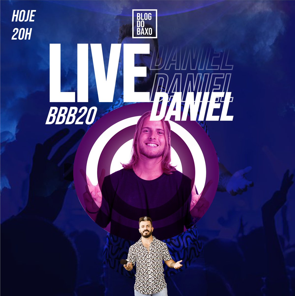 blogdobaxo's tweet photo. Fala galera!! Se liga com quem faremos a live de hoje: @daniel_lenhardt, que participou da edição 2020 do @bbb. Chama os amigos e vem curtir esse bate papo com a gente! É tudo nosso
.
#bbb #daniel #danielbbb20 #bbb20 #live #daniellenhardt #blogdobaxo #amazing #santacatarina https://t.co/vEdqYanMbR
