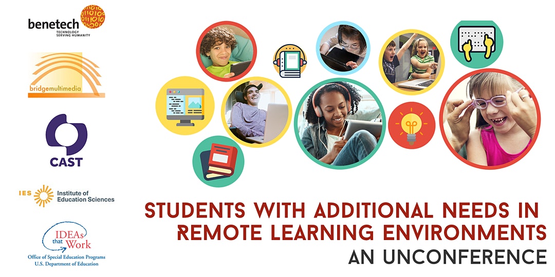 FVStudioBoston's tweet photo. How can educators and parents support students with additional needs as they navigate #distancelearning? Join @Benetech, Bridge Multimedia, and @CAST_UDL for a special FREE โunconferenceโ tomorrow at 11 a.m. EDT: https://t.co/8d4S9WKm0M @usedgov @IESResearch @ED_Sped_Rehab https://t.co/xs481EkQve