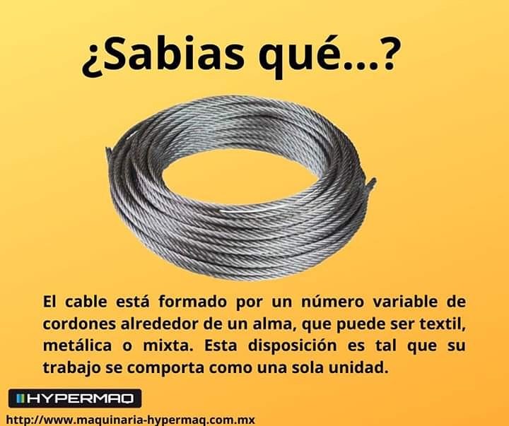 hypermaq's tweet photo. #sabiasque...? #Hypermaq
°Visítanos ---> https://t.co/n1V0kBg9Mf
#cable #cabledeacero #obracivil #construccion #ingenieriacivil https://t.co/tHCYclcp2y