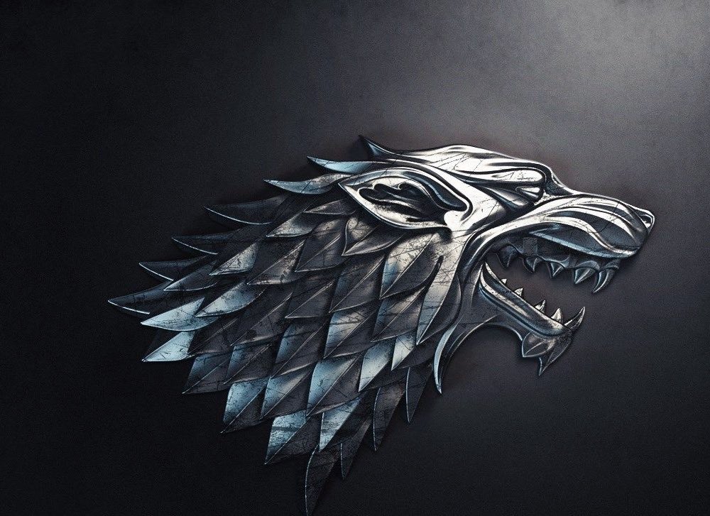The front of the crown is a clear homage to Sansa’s house, whose symbol is a direwolf. The two direwolves on the crown may be an homage to Ned Stark’s words “the lone wolf dies, but the pack survives”