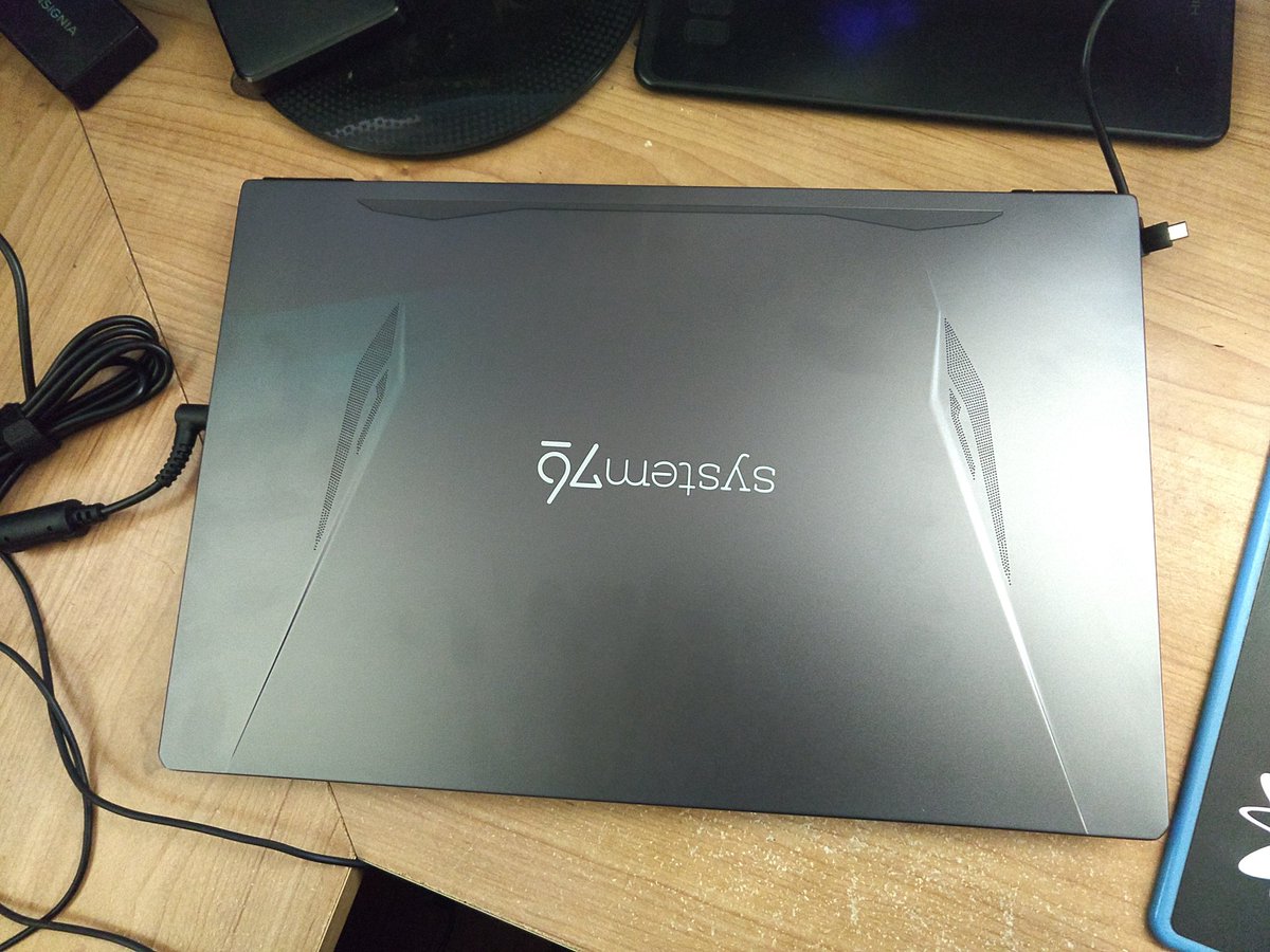 eomer's tweet photo. Got my new laptop in PNG. @system76 Oryx Pro. First time using System 76. Loving it! https://t.co/5WW3FeB5MP