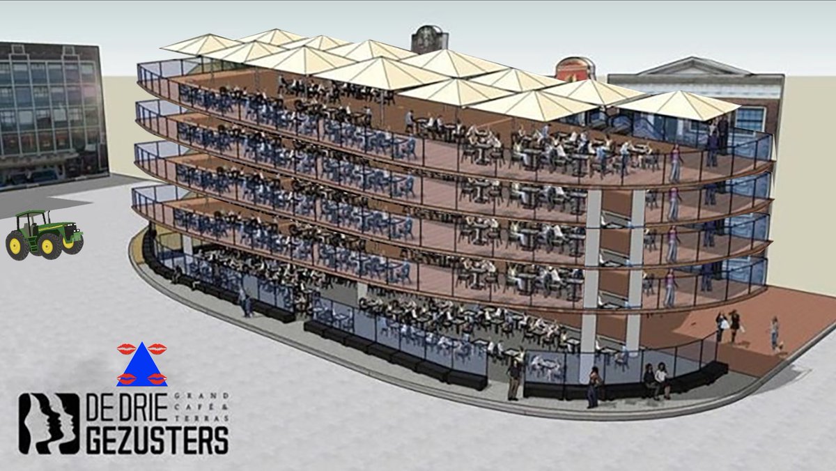 We hebben een verbeterd ontwerp voor het <a href="/driegezusters/">Drie Gezusters</a> terras! 

Meer plek, meer plezier, meer bier! 

en het ziet er beter uit dan dat lelijke paviljoen op Grote Marktje dat eindelijk is afgebroken, <a href="/roelandvdschaaf/">Roeland vd Schaaf</a> 😄

p.s. weg met de bus 🚜