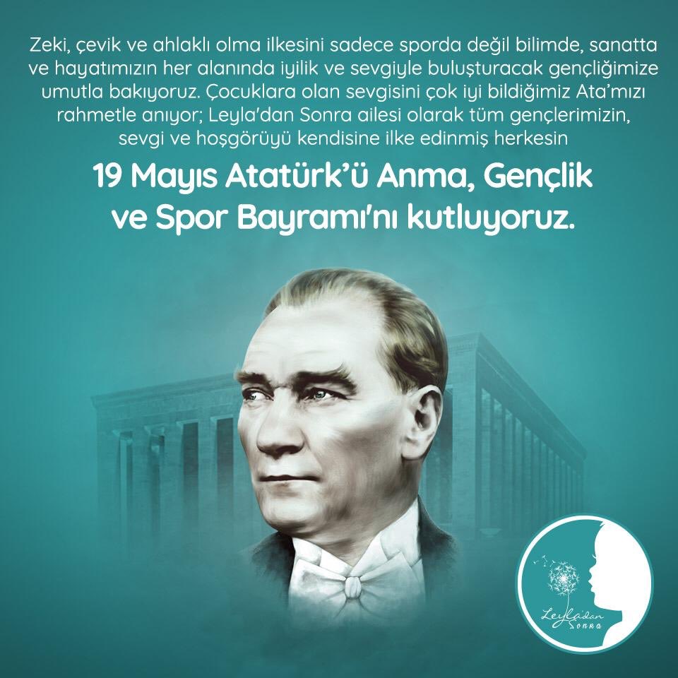 leyladansonra's tweet photo. 19 Mayıs 1919'da Büyük Önder Mustafa Kemal'in Samsun'a çıkışıyla başlamış olan kurtuluş hareketi bir ülkeye umut olmuştur. ✨
19 Mayıs Atatürk'ü Anma Gençlik ve Spor bayramımız kutlu olsun!🌺 https://t.co/xP3H2SA7WW