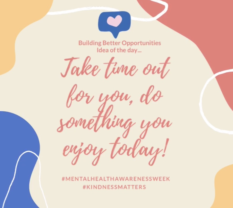 Take time out for you today, do something that makes you feel good! Be kind to yourself. #MentalHealthAwarenessWeek #KindnessMatters  <a href="/GoodwinDevTrust/">Goodwin Dev Trust</a> <a href="/GoodwinPantry/">The Goodwin Pantry</a>