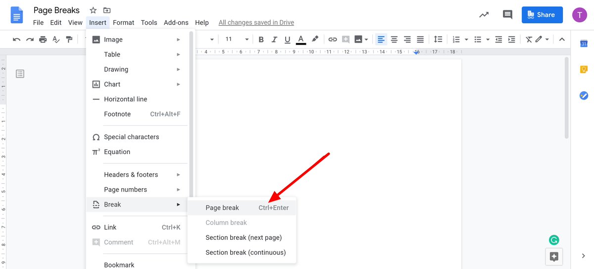 Dear world, 

Please use page breaks rather than the Enter key to start a new page.

Thank you,

My sanity