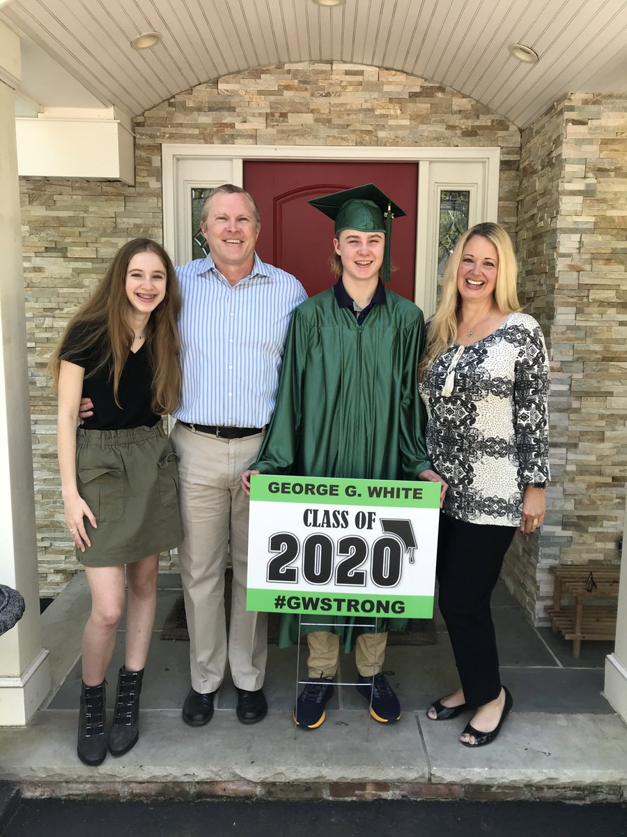 stanbuj's tweet photo. Congratulations to our son on his graduation from 8th grade. This is not the way we wanted to have you celebrate it. You and all the members of the class of 2020 deserve much better we can give you right now but we know great things await you in the years to come. #GWSTRONG https://t.co/vrBkvlQ1aE