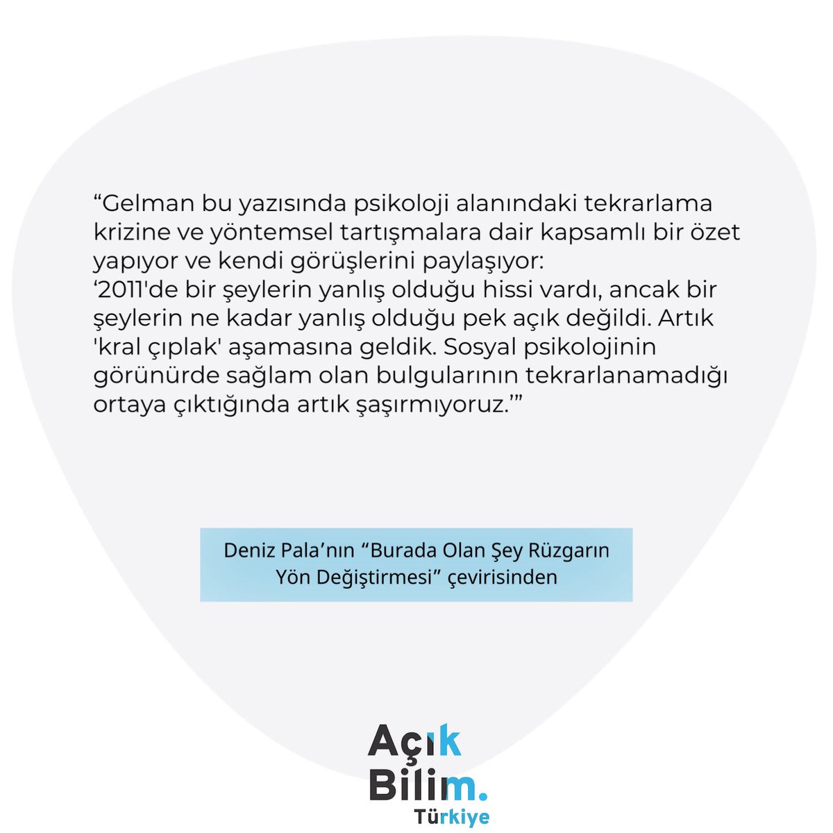 Deniz Pala, Andrew Gelman’ın “Burada Olan Şey Rüzgarın Yön Değiştirmesi” yazısını Türkçeye çevirdi: acikbilimtt.github.io/burada-olan-se…