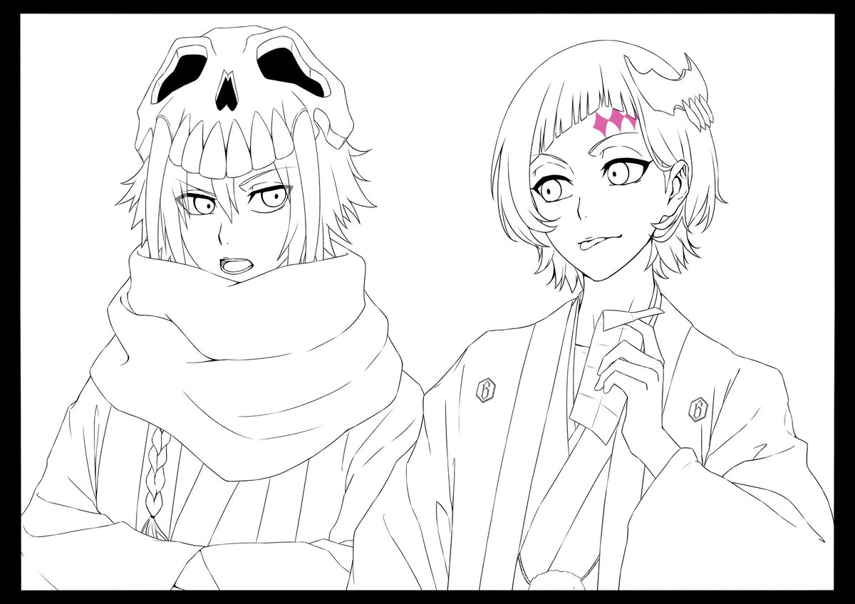 #線画を晒すと誰かが色を塗ってくれるかもしれない

塗りでなんとかなるだろう精神なので線画は基本シンプルだけど
よければどうぞ 