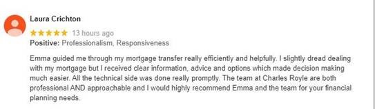 A great Google review from one of our very satisfied customers. Always glad to assist in these tricky times when a face-to-face meeting is not possible. #mortgages #remortgage #newtonabbot