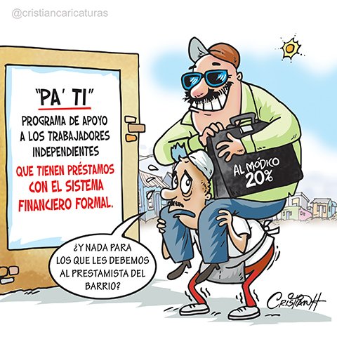 Cristian Hernández on Twitter: ""Pa' ti" . . @ElDia_do #caricatura  #usureros #PATI #cristiancaricaturas https://t.co/zFQUptdVot" / Twitter