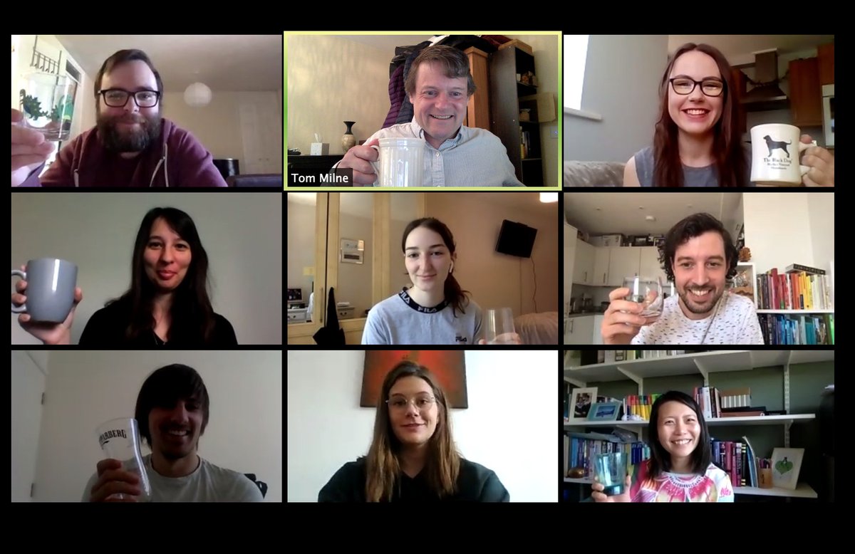 milnetom68's tweet photo. Congratulations I-Jun on her successful viva defense  yesterday! And thanks to the lab for coming together this morning for an impromptu congratulations, as I forgot to take a screenshot of the events yesterday @MRC_WIMM. Thanks to examiners @Marcrmansour and Claus. https://t.co/SyXGshDHPW