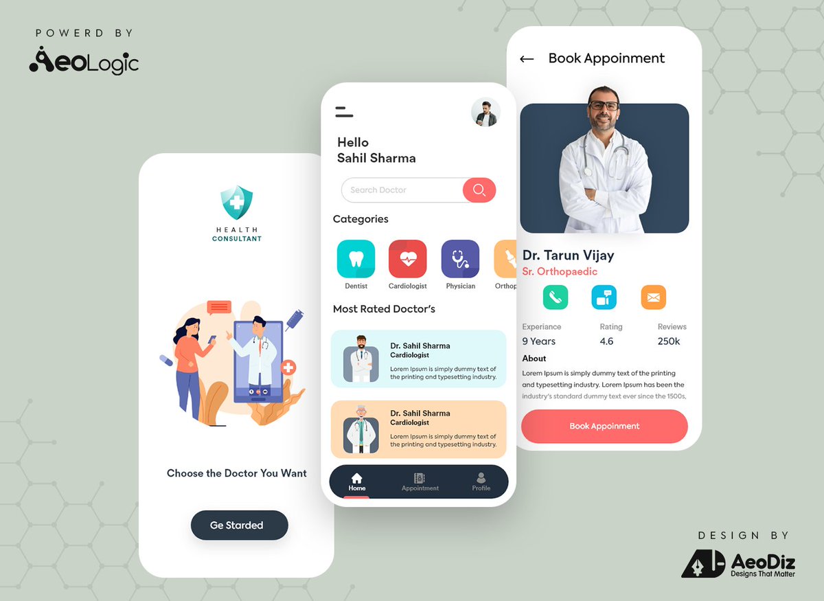 aeodiz's tweet photo. #AeoDiz sharing #UI work sample for #doctorconsultation #App. View more 👉 https://t.co/LjzHU1mzXS
#healthcareApp #Apointmentbooking #application #UXDesign #GraphicDesign #Designing #CustomUIDesign #UX #Daily #Design #AndroidApp #iOSApp #AppDesign #UIDesign #SampleWork #AeoLogic https://t.co/iZCSvRUTyB