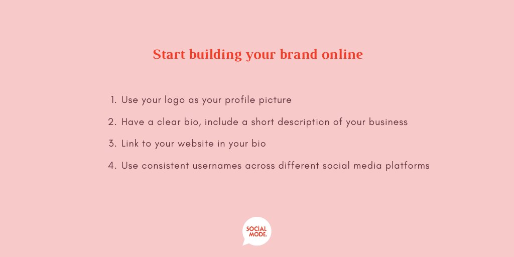socialmode_com's tweet image. Getting started can sometimes be the hardest part - here are 4 quick tips from us at #SocialMode on what you need to think about when starting to build your #brand #online 😊💬