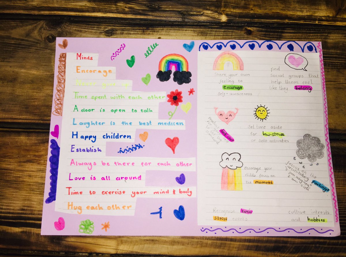 zoelemon4's tweet photo. Mia and Scarlett have been doing some work this morning around mental health 🌈💗😂🌈@RScottPrimary https://t.co/bGFDAQH8QV