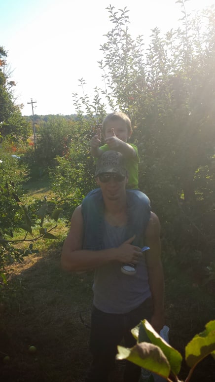 Joe as a child here in upstate NY, it was a family tradition to go apple picking.Coupled with Danny's love of nature he continued this tradition through his life.He wished to be returned to nature so his ashes are planted with this apple tree in his favorite childhood park