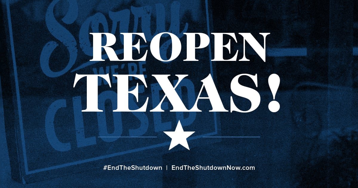 joelstarnes's tweet image. Governor @GregAbbott_TX keeps Texas in shutdown despite any/all projections that would come close to overwhelming Texas hospitals. Livelihoods and families still suffering under continued arbitrary shutdown orders. #EndTheShutDownNow #SaveTexas