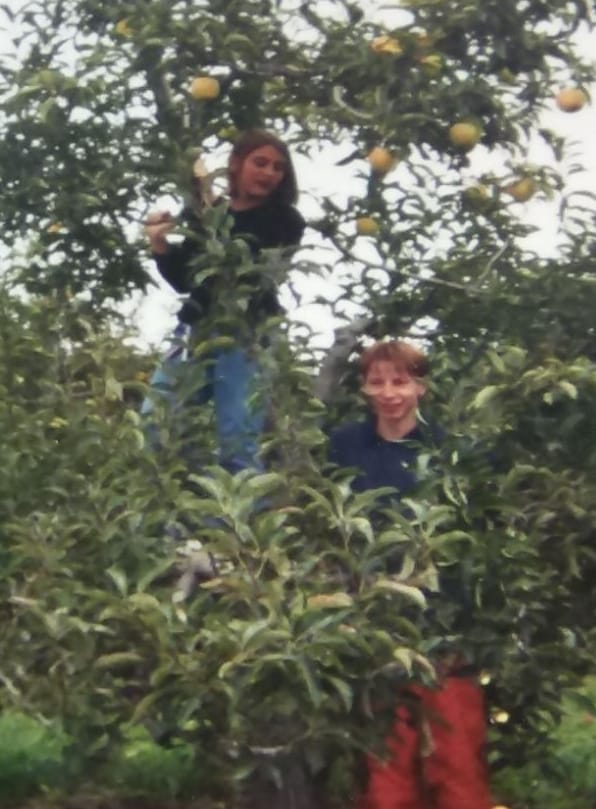 Joe as a child here in upstate NY, it was a family tradition to go apple picking.Coupled with Danny's love of nature he continued this tradition through his life.He wished to be returned to nature so his ashes are planted with this apple tree in his favorite childhood park