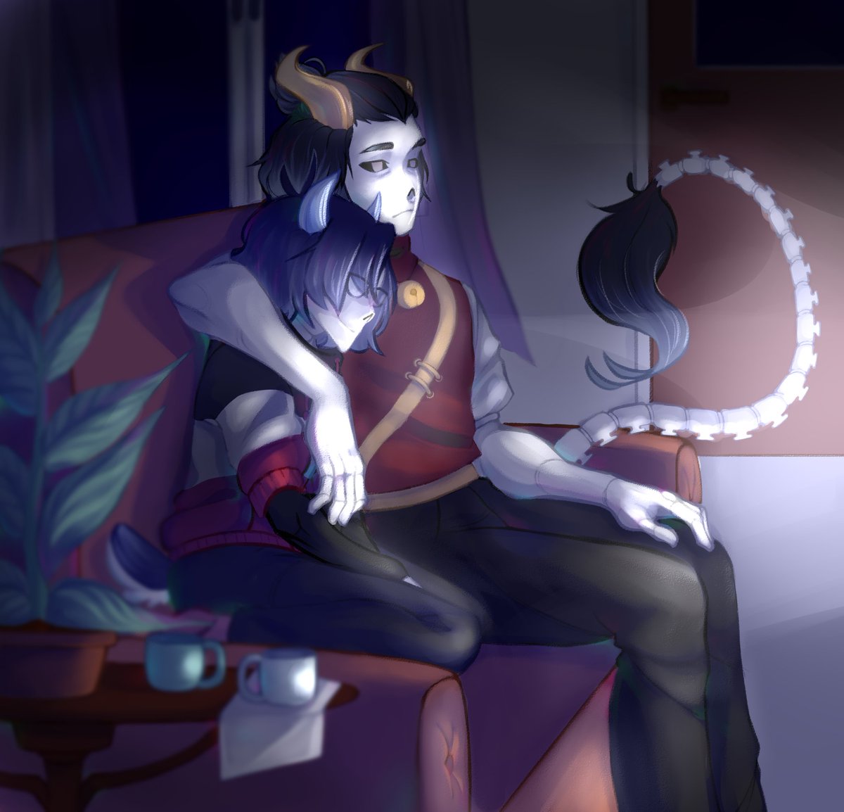 Art trade with my friend on VK.🦦
I haven’t painted backgrounds for a very long time. I'm very glad that I finally did it.🥺🌸

#artist #art #digitalart #digitalpainting #DigitalArtist #illustration #digitalillustration #digital #painting #drawing