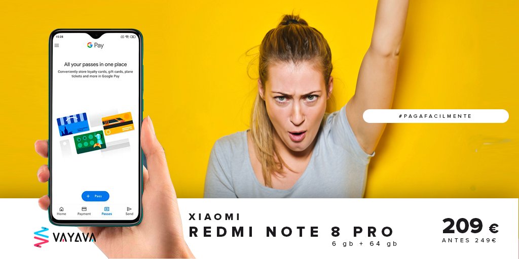 VAYAVA_ES's tweet image. NFC multifunción.
Convierte tu teléfono en una cartera.
Redmi Note 8 Pro 👉bit.ly/2C8un1y

#RedmiNote8Pro #Note8Pro #Xiaomi