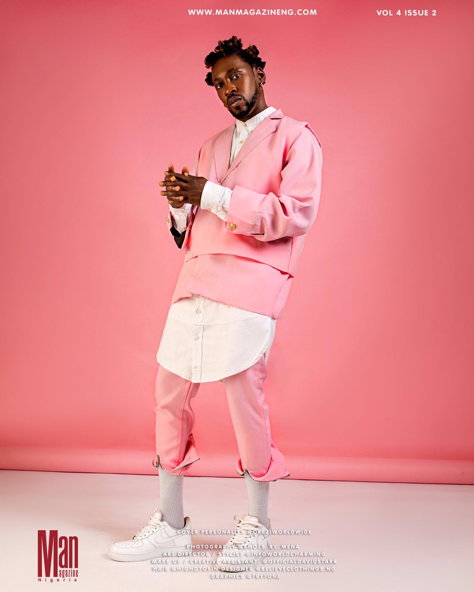 worldcharming's tweet photo. @oreziworldwide Covers the latest edition of @manmagng photography  @shots_by_mena   Styling/Artistic Direction @infoworldcharming   Hair Stylist @highdtosin   Makeup Artist/Cre Assistant @officialdavidstar  Designers @believeclothings.ng   Editorial Editor : @misterzaar https://t.co/vVGOuIK5Ab