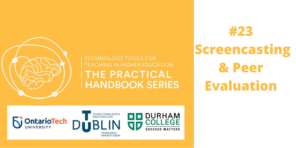 TUDublinEntEng's tweet photo. Michael Evans shows us how Screencasting can be a beneficial tool for students in his section of 'The Practical Handbook Series'; 'Screencasting and Peer Evaluation'. Read more about how this tool can enhance students' experience of giving presentations: https://t.co/ugqMoPpJjD https://t.co/Ye5ExoOfKz