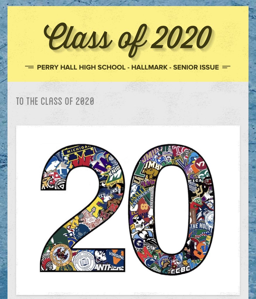 PHHSHallmark's tweet photo. The Senior Issue is out! Check out our Class of 2020!  🐊 🎓 #seniorstrong #hallpride

https://t.co/ffJxTV4UWt https://t.co/JEVqRjqvEA