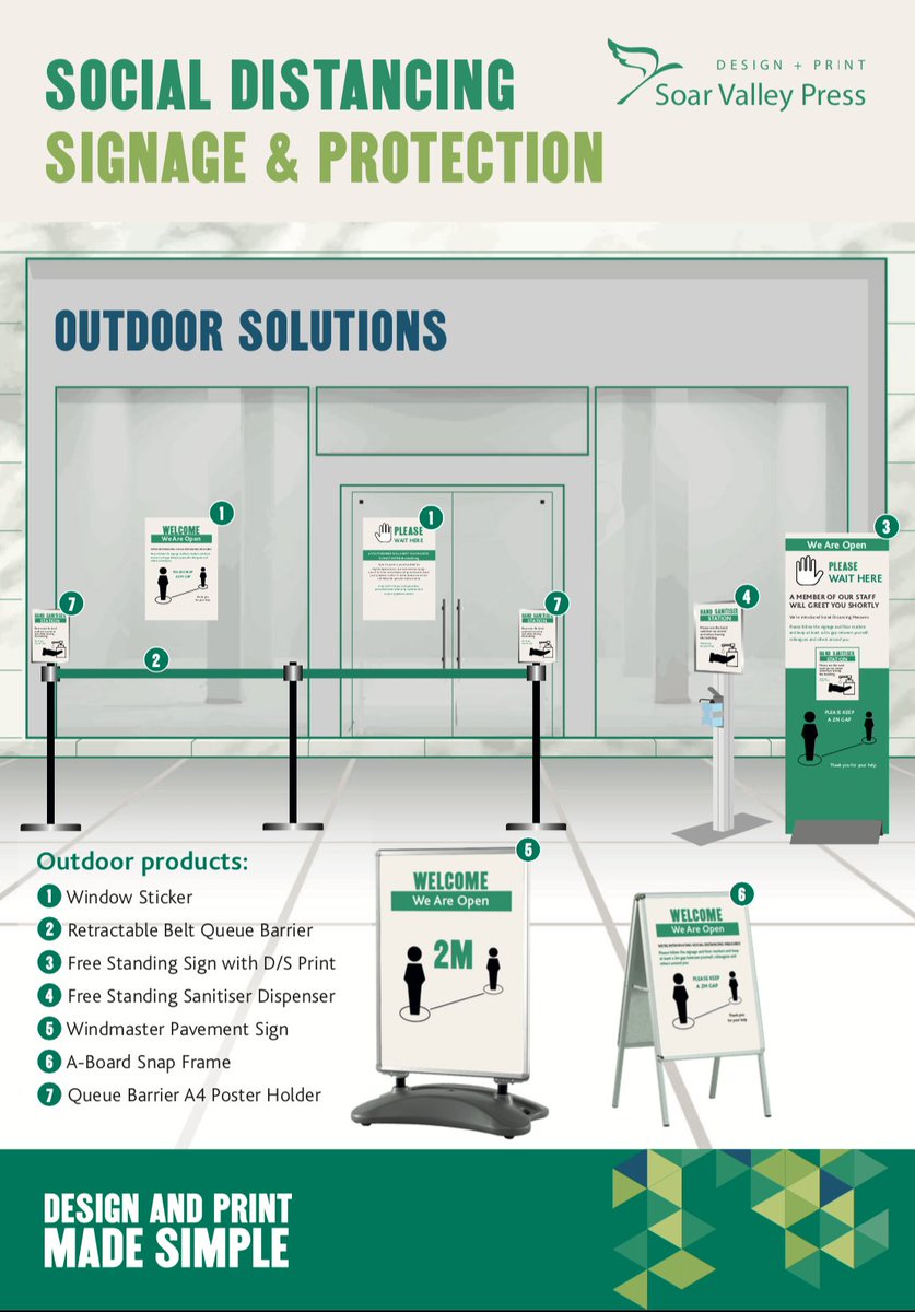SVPdesignprint's tweet photo. Are you looking for the perfect social distancing solution? 🌟

Our new brochure is now available!

Click here >> https://t.co/WYY6UGnhL3 << to download the brochure and find out more about all the products, you may need, to get back to business safely. 🌟 https://t.co/vIMIryxaDX